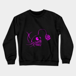 Hot Pink Cupcake Carnage Lanternfish Design Crewneck Sweatshirt